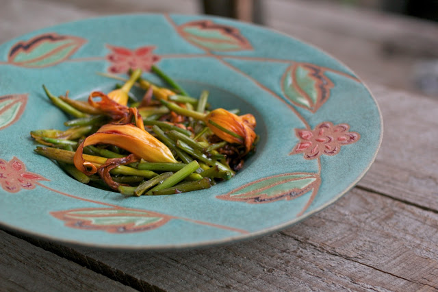Emma Frisch Sauteed Daylilies and Garlic Scapes Recipe